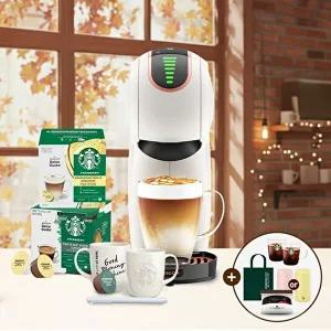 [돌체구스토]돌체구스토 캡슐 커피머신 지니오S 쉐어 크림(캡슐2+머그2) (굿즈 : 스타벅스 글라스머그컵2