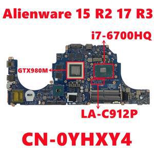 CN-0YHXY4 CN-000X1C 델 에일리언웨어 15 R2 17 R3 노트북 마더보드 AAP21 LA-C912P, i7-6700HQ CPU N16E-G