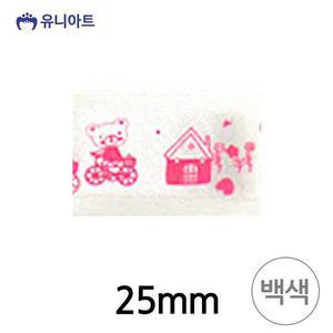 [JHQRMK1O_4B](리본) 리본 25mm (백색) (롤)