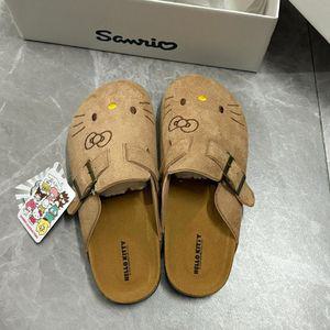 키티버겐스탁 스웨이드 슬리퍼 블로퍼 뮬 샌들 여성 버클 슈즈