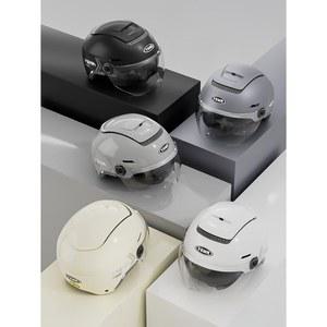 오토바이 헬멧 여름 통기성 하프헬멧 사계절용 자외선차단 페이스 빈티지 스쿠터 경량