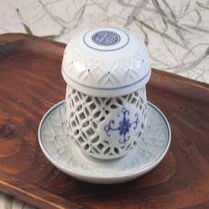 백자 칠보 투각 걸름망 1인 다기 / 녹차, 보이차 음용시 / 찻잔 / 결혼, 집들이선물