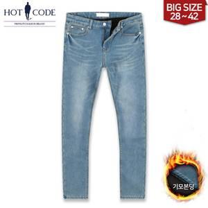 겨울 남자 기모청바지 워싱진 빅사이즈  옷 행사 HC1019