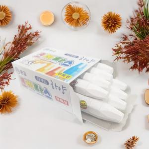 문교 흰색 크레파스 (12개입 3통) 단색 크레용 화이트 하양 어린이 크래용 미술 낱색