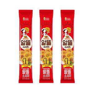 롯데 알뜰소시지 500gX3개 추억의 분홍 어육 옛날 소시지 계란 반찬 도시락