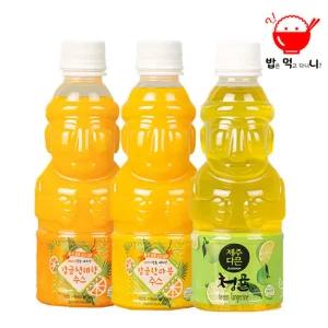 제주 감귤 한라봉 천혜향 청귤 쥬스 100% 착즙 주스 3종(8병)