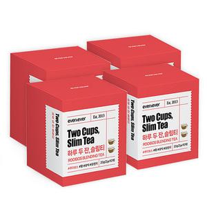 에버앤에버 하루 두 잔 슬림티 다이어트 삼각 티백 차 4박스 루이보스티 팥 호박 차