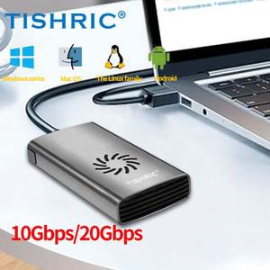 TISHRIC 외장형 하드 드라이브 인클로저 M2 NGFF NVME SSD 케이스하드 드라이브용 USB C 게임용 노트북 PS5