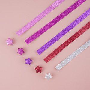 고품질 종이 대량 접기 별접기 레인보우 반짝이 별종이 별모양접기 종이접기놀이 무지개별종이 (WFHH4UU)