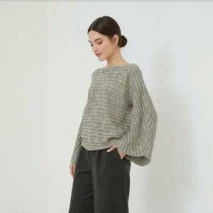 [롯데백화점]티뷰 가오리 골지 보트넥 울니트_V5C-CKN039