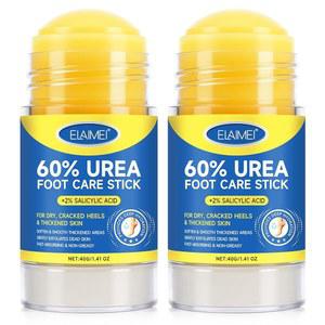 2 PCS 요소 크림 60% 풋 케어 스틱은 건조하고 갈라진 발뒤꿈치와 두꺼워진 피부를 위해 깊은 보습과 빠르게 흡수되는 부드러운 각질 제거를 제공합니다