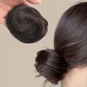 스타일변신 가발 똥머리 로우번 집게핀가발(생머리 브라운) DP71518