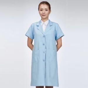 여성 소라 반팔 영양사가운 관리실 한의사 의사 연구실 실험 실습 실습실 미용사 랩실 물리치료복 실험실