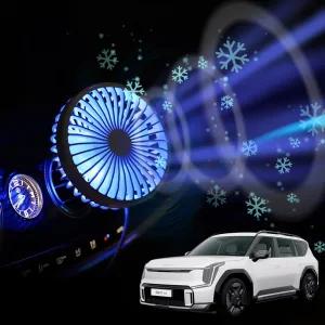 EV9 차량용 송풍구 호환 선풍기 시즌3여름 운전 트럭 자동차팬 차량 자동차용 USB 쿨링 용선풍기 카팬 카펜