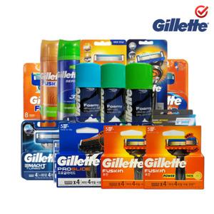 질레트 정품 면도날 4입/8입 퓨전 옐로우 프로쉴드 플렉스볼