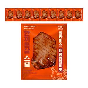한끼통살 스팀 슬라이스 매콤닭갈비맛 100g, 10개