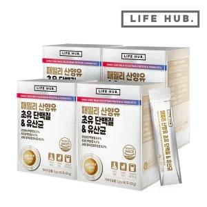 [라이프허브] 패밀리 산양유 초유 단백질&유산균 4세트(2g x 120포) 4개월분
