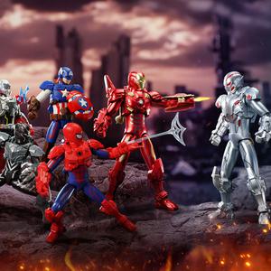 KEEPPLAY 마블 피규어 슈퍼 아머 블록 약 16cm 피규어 아이언맨 스파이더맨 토르