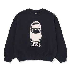 [블루테일] 현대충청 AZI2TS04NV 주니어 남아 여아 네이비 세미 크롭 맨투맨 티셔츠 캐주얼 코디 패션 선물