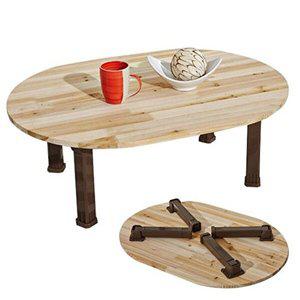 원목 거실 좌식 접이식 티 테이블 원형 탁자 좌탁-W4E0FF7