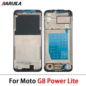 Motorola G8 Play Power Lite용 새 전면 하우징 LCD 디스플레이 베젤 중간 프레임
