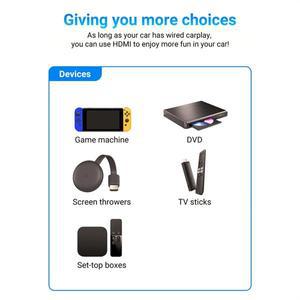 차량용 무선 컨버터, 샤오미 TV 박스용 카플레이, 지지대 HDMI 호환 CA361