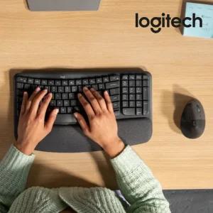 로지텍코리아 웨이브 키즈 버티컬 LIFT 콤보 사무용 무선 키보드 마우스세트 블랙 