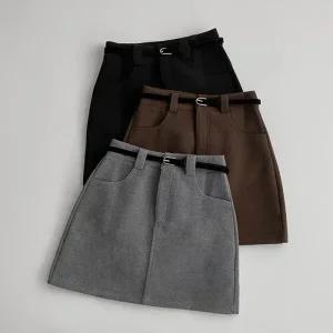 [코코블랑] 페터 미니 스커트(벨트set)