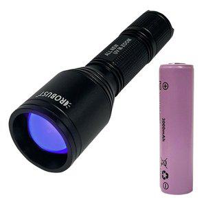 [로버스트]직충전형 올뉴UV미들줌 + 3000mAh배터리 UV라이트 보라써치 형광물질식별 위폐감별 블랙라이트