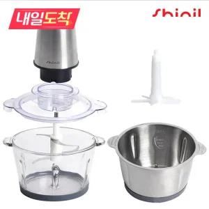 [내일도착] SHINIL 멀티 다지기 2L 대용량 SMX-26FM 유리+스텐 용기 2종 마늘박피기