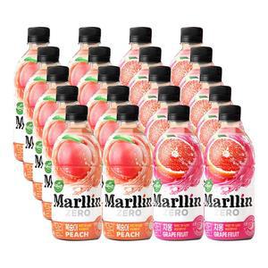 [음료센타]웅진 자연은 더말린제로 500ml 복숭아 + 자몽 혼합 20입