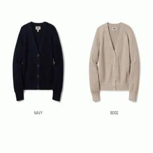 [후아유] 여성  올드머니 V넥 가디건 OLDMONEY V-NECK CARDIGAN_A WHCKE1222F