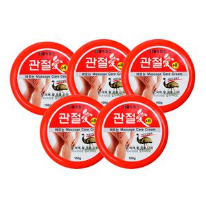 웰빙헬스 바르는 마사지 관절애 크림(통) 100g 5개 세트 에뮤오일 함유