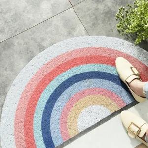 무지개 반달 코일 발매트 현관 매장 카페 업소용 출입구 발판 2size