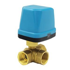 DN15/20/25/32/40 AC220V DC12V-24V 5V 3방향 황동 전동 볼 밸브 2선식 1개 제어 솔레노이드 1/2인치 3/4인