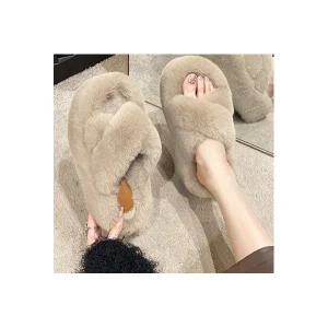 겨울 밍크 퍼 실내화 털 슬리퍼 논슬립 사무실 병원 네일샵 거실화 키높이효과 고급디자인