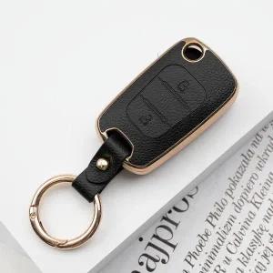 바이오토 기아 2버튼 폴딩키 올뉴모닝 뉴프라이드 레이 봉고3 TPU 가죽 차키 케이스