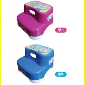 뽀로로 2단 유아 발 디딤 욕실 받침 디딤대 받침대 발판세면대 아동 계단 스텝 쾌변 스탭 욕실 미끄럼방지