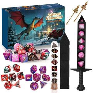 주사위 어드벤트 캘린더 2025, 미스터리 성인 남성 청소년을 위한 크리스마스 캘린더, 깜짝 D&D 선물, 던전 앤 RPG, MTG, 롤플레잉 테이블 게임을 DND 카운트다운
