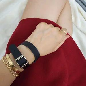 [콩심팥심]데일리 가죽 초커 목걸이 겸용 팔찌