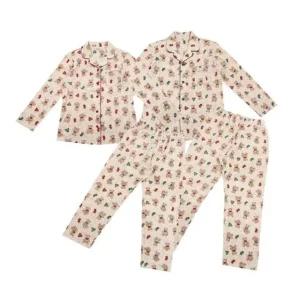 [갤러리아] 비비안 귀요미 곰돌이프린트 폴리기모 커플잠옷 WP8877A/MP8877A