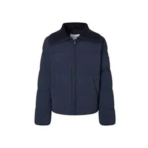 [셀러허브 패션]헤지스 여성s 하이넥니트 구스 다운 푸퍼 네이비 HSJU5D006N2