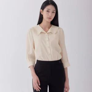 [지센] 2컬러 피어로즈 와이드 블루종 블라우스 LFWSO891_P410374816