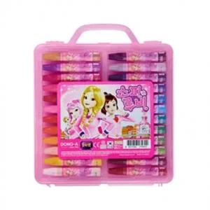 동아 크레파스 24색 소피루비 유아용 신학기 준비물 핑크 분홍색