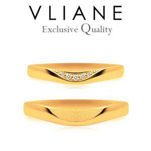 [브리앙]18K 라인 다이아몬드 커플링 세트