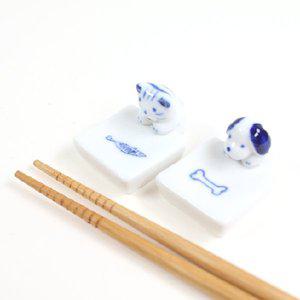 [갓샵]냥! 멍! 수저받침대 2P [숟가락 젓가락 강아지 고양이 도자기 수저 받침 신혼 집들이선물]