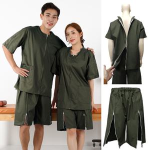 벨크로 환자복 지퍼형환자복 기능성 트임환자복 한의원 IMS치료용환의 한벌세트