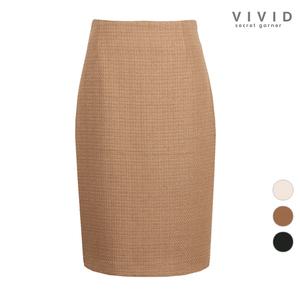 VIVID 여성 트위드 H라인 가을봄 정장스커트