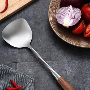 스텐 볶음주걱 원목손잡이 조리도구세트 대형 볶음 월넛 중식요리 삽모양 중화요리