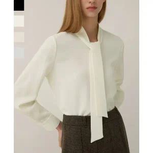 [리스트](의정부점) 베이직 타이넥 블라우스